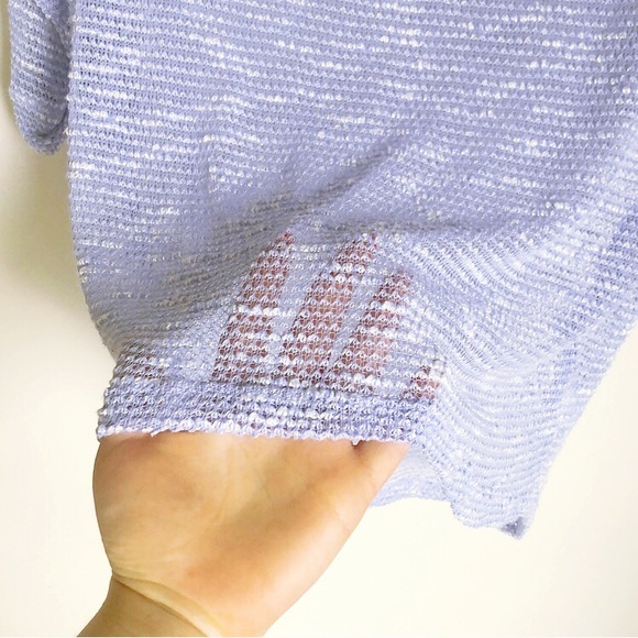 BEAUTIFUL Oh My Julian crochet periwinkle sweater - Picture 2 of 5